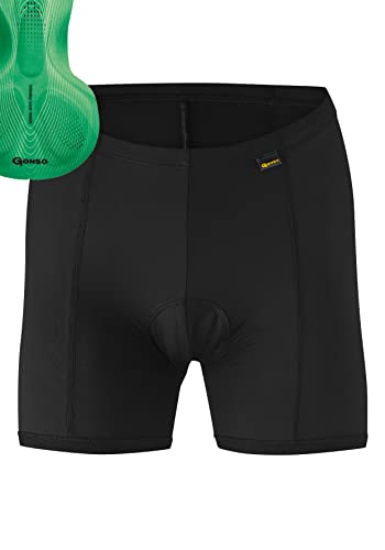 Gonso Damen Sitivo W Da-Rad-U-Pants, Black / Bright Green, 34 EU von Gonso