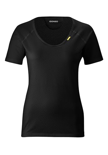 Gonso Damen Unterhemd Base Shirt W, atmungsaktives Funktionsshirt, Kurzarm Fahrrad-Shirt, Slim Fit Gonso Damen Unterhemd Base Shirt W, atmungsaktives Funktionsshirt, Kurzarm Fahrrad-Shirt, Slim Fit von Gonso