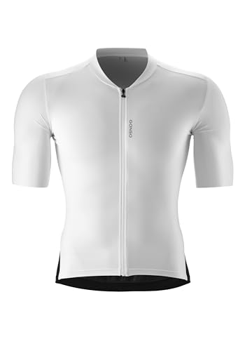Gonso Sitivo Trikot M, Herren Rennradtrikot, Atmungsaktives Mesh, 3-teilige Steck-Rückentasche und RV-Tasche, Enganliegende Passform, Weiß, Gr. L Gonso Sitivo Trikot M, Herren Rennradtrikot, Atmungsaktives Mesh, 3-teilige Steck-Rückentasche und RV-Tasche, Enganliegende Passform, Weiß, Gr. L von Gonso