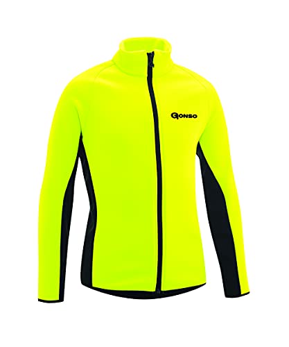 Gonso Kinder Softshelljacke Moritz, safety yellow / black, 128 von Gonso