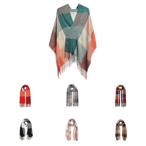 Good Nite Schal Damen Herren Winter Herbst Schals & TüCher Für Kuschelig Flauschig Festlich Großer Karo Warm Weich Scarf Nüchtern und Stilvoll(Grüner,200x60cm) Good Nite Schal Damen Herren Winter Herbst Schals & TüCher Für Kuschelig Flauschig Festlich Großer Karo Warm Weich Scarf Nüchtern und Stilvoll(Grüner,200x60cm) von Good Nite