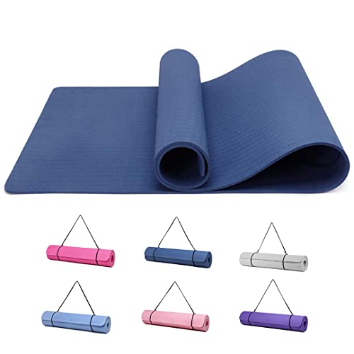 Good Nite Gymnastikmatte Yogamatte Fitnessmatte Rutschfest Trainingsmatte Sport Turn Matten Pilates Matte Bodenturnmatte Mit Tragegurt 183 x 61 x 0.6 cm (Marine) von Good Nite