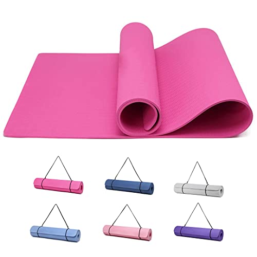 Good Nite Gymnastikmatte Yogamatte Fitnessmatte Rutschfest Trainingsmatte Sport Turn Matten Pilates Matte Bodenturnmatte Mit Tragegurt 183 x 61 x 0.6 cm (Pflaume) von Good Nite