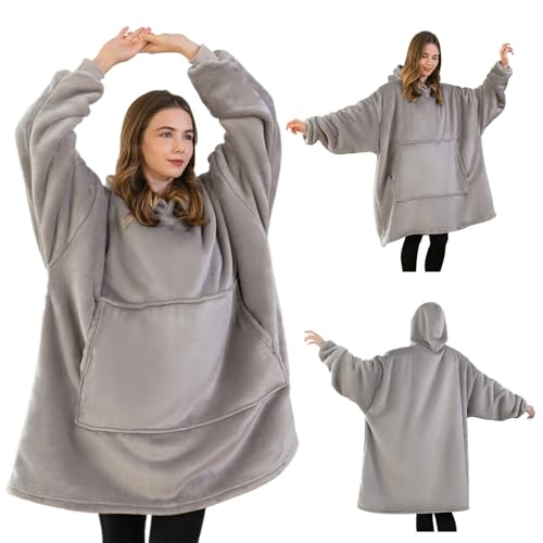 Good Nite Hoodie Decke mit Elastische Hülse Kuschelpullover, Oversize Hoodie Decken Pullover Kuschelpullover, Super weiche gemütliche warme komfortable Riesen-Hoodie, Decken Hoodie Geschenke, 98 cm L Good Nite Hoodie Decke mit Elastische Hülse Kuschelpullover, Oversize Hoodie Decken Pullover Kuschelpullover, Super weiche gemütliche warme komfortable Riesen-Hoodie, Decken Hoodie Geschenke, 98 cm L von Good Nite
