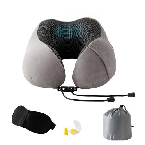 Good Nite Nackenkissen Flugzeug Nackenhörnchen Reisekissen Erwachsene Nackenkissen Auto Zuhause Kissen Kopfkissen Ergonomisches Memory Foam waschbar mit schmalem Rückenteil Einstellbar Grau Good Nite Nackenkissen Flugzeug Nackenhörnchen Reisekissen Erwachsene Nackenkissen Auto Zuhause Kissen Kopfkissen Ergonomisches Memory Foam waschbar mit schmalem Rückenteil Einstellbar Grau von Good Nite