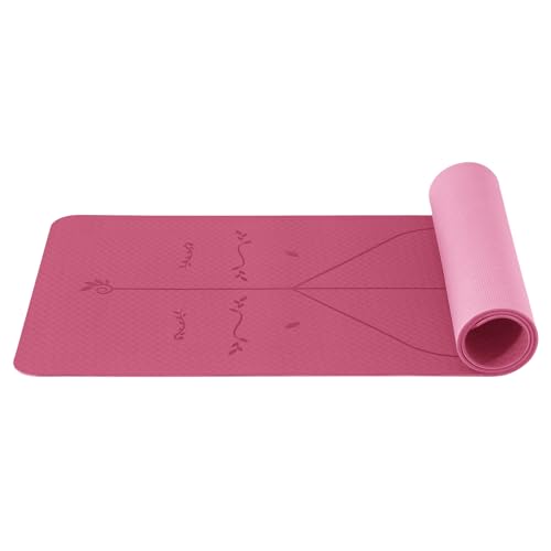 Good Nite Yoga Matten 6mm Yogamatte Gymnastikmatte TPE Sportmatte Rutschfest Fitnessmatte Trainingsmatte Pilates Matte für Yoga Pilates Training 183 x 61 x 0.6 cm von Good Nite