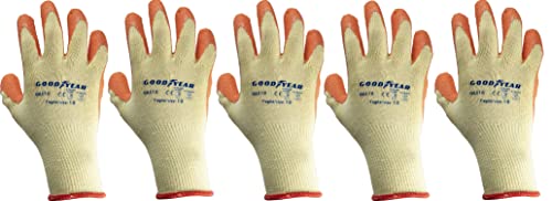 Goodyear 5er Set Handschuhe aus Baumwolle und Latex Modell G0310 Größe 10 von Goodyear