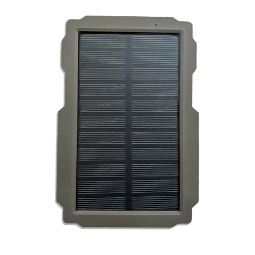 Goorvoucs Solarpanel für Wildkameras für Den Außenbereich, Wasserdicht, 3000 MAh, 6 V - 12 V, Wiederaufladbares Solarladegerät für Jagdkameras von Goorvoucs