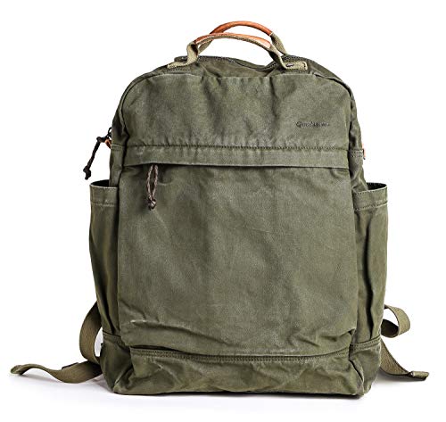 Gootium Canvas Rucksack für Damen Vintage Stil Reißverschluss Tasche Herren Casual Daypack Tuch Outdoor Reiserucksack Olive Gootium Canvas Rucksack für Damen Vintage Stil Reißverschluss Tasche Herren Casual Daypack Tuch Outdoor Reiserucksack Olive von Gootium