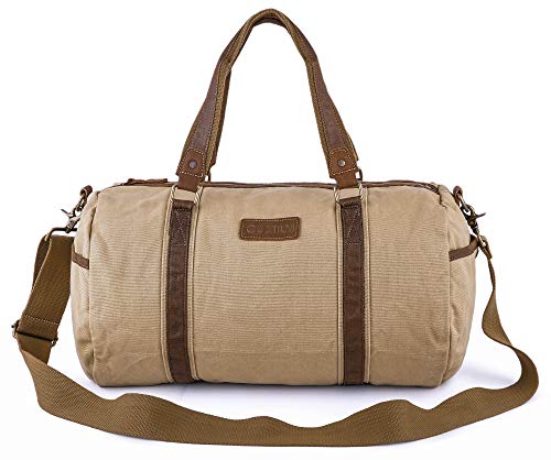 Gootium Vintage Canvas Weekender Schultertasche Reisetasche Sporttasche Unisex - 28 Liter Beige Gootium Vintage Canvas Weekender Schultertasche Reisetasche Sporttasche Unisex - 28 Liter Beige von Gootium