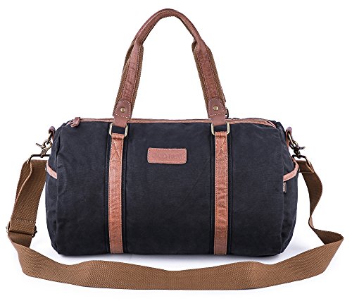 Gootium Vintage Canvas Weekender Schultertasche Reisetasche Sporttasche Unisex - 28 Liter Schwarz Gootium Vintage Canvas Weekender Schultertasche Reisetasche Sporttasche Unisex - 28 Liter Schwarz von GOOTIUM