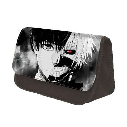 Tokyo Ghoul Stifteetui, Anime-Federmäppchen, Kaneki Ken, 3D-gedrucktes Federmäppchen, Großes Stifteetui Stiftebox Stifteetui Schreibwaren-Organizer für Jungen Mädchen Studenten von Gooyeh