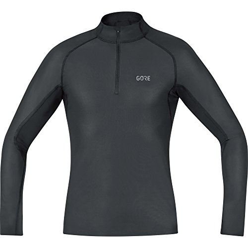 GOREWEAR M GORE WINDSTOPPER Base Layer Thermo Stehkragenshirt, Black, S von GORE WEAR