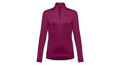 damen langarmtrikot gore wear everyday thermo 1 4 zip violett von Gore Wear