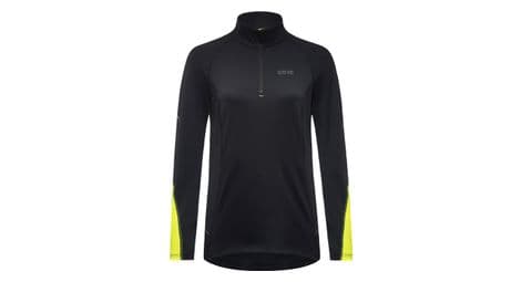 gore wear m mid zip damen langarmtrikot in fluo gelb schwarz von Gore Wear