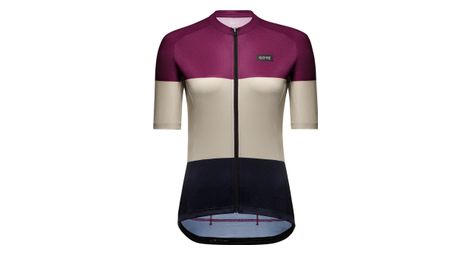 gore wear spirit stripes kurzarmtrikot in violett beige von Gore Wear