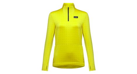 langarm trikot women gore wear everyday thermo 1 4 zip gelb fluo von Gore Wear