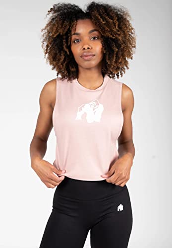 Gorilla Wear - Addison Drop Armhole Tank Top - Pink - Bodybuilding Sport Alltag Freizeit mit Logo Aufdruck leicht und bequem für optimale Bewegung aus Polyester Baumwolle Ärmellos, S von Gorilla Wear