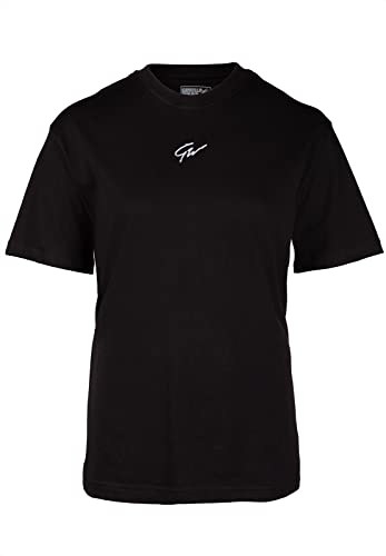 Gorilla Wear - Bixby Oversize T-Shirt - Schwarz - Bodybuilding Sport Alltag Freizeit mit Logo Aufdruck leicht und bequem für optimale Bewegung, S Gorilla Wear - Bixby Oversize T-Shirt - Schwarz - Bodybuilding Sport Alltag Freizeit mit Logo Aufdruck leicht und bequem für optimale Bewegung, S von Gorilla Wear