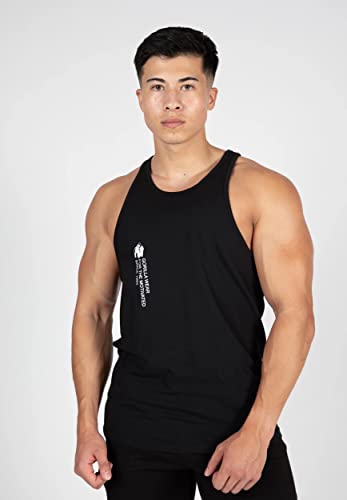 Gorilla Wear - Carrizo Tank Top - Schwarz - Bodybuilding Sport Alltag Freizeit mit Logo Aufdruck leicht und bequem für optimale Bewegung aus Baumwolle Elasthan, S von Gorilla Wear