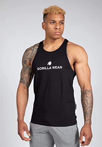 Gorilla Wear - Carter Stretch Tank Top - schwarz - Bodybuilding Sport Alltag Freizeit mit Logo Aufdruck leicht und bequem für optimale Bewegung aus Baumwolle und Elasthan, 3XL von Gorilla Wear