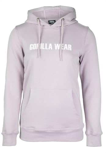 Gorilla Wear - Charlotte Hoodie - Lila - Bodybuilding Sport Freizeit Alltag leicht bequem mit Logo Aufdruck aus Baumwolle und Polyester optimale Bewegungsfreiheit, S von Gorilla Wear