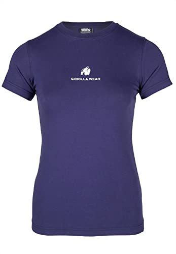 Gorilla Wear - Estero T-Shirt - Blau - Bodybuilding Sport Alltag Freizeit mit Logo Aufdruck leicht und bequem für optimale Bewegung aus Baumwolle Elasthan, S von Gorilla Wear