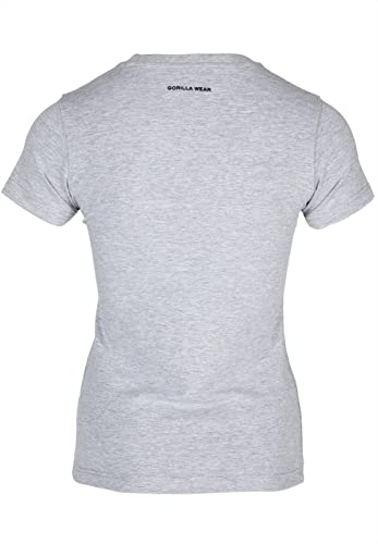 Gorilla Wear - Estero T-Shirt - Grau - Bodybuilding Sport Alltag Freizeit mit Logo Aufdruck leicht und bequem für optimale Bewegung aus Baumwolle Elasthan, XS von Gorilla Wear