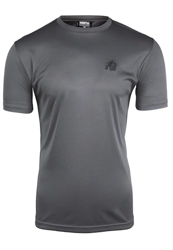 Gorilla Wear - Fargo T-Shirt - Grau - Bodybuilding Sport Alltag Freizeit mit Logo Aufdruck leicht und bequem für optimale Bewegung aus Polyester, S Gorilla Wear - Fargo T-Shirt - Grau - Bodybuilding Sport Alltag Freizeit mit Logo Aufdruck leicht und bequem für optimale Bewegung aus Polyester, S von Gorilla Wear