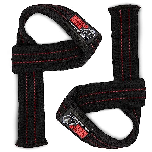 Gorilla Wear Hardcore Lifting Straps - schwarz - Bodybuilding und Fitness Accessoire für Herren von Gorilla Wear