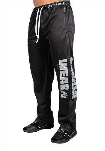 Gorilla Wear Logo Meshpants - schwarz - Bodybuilding und Fitness Hose für Herren, L-XL von Gorilla Wear