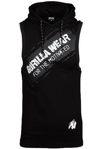 Gorilla Wear Loretto Hooded Tank Top Herren Bodybuilding Gym Fitness (DE/NL/SE/PL, Alphanumerisch, 3XL, Regular, Regular, Schwarz) von Gorilla Wear