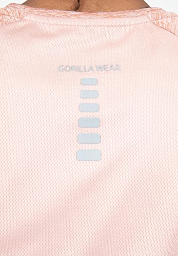 Gorilla Wear - Monetta Performance T-Shirt - Pink - Bodybuilding Sport Alltag Freizeit mit Logo Aufdruck leicht und bequem für optimale Bewegung aus Polyester, L von Gorilla Wear