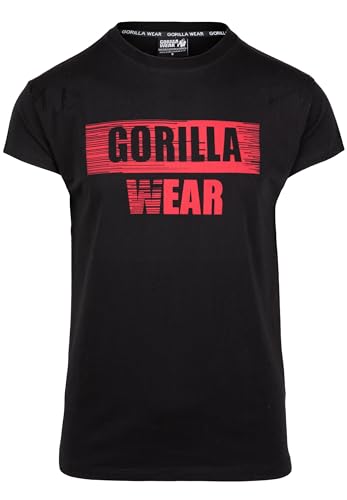 Gorilla Wear Murray T-Shirt Herren schwarz Slim Fit Baumwolle Logo Print Bodybuilding Fitness Lifestyle (DE/NL/SE/PL, Alphanumerisch, XL, Regular, Regular, Schwarz) von Gorilla Wear