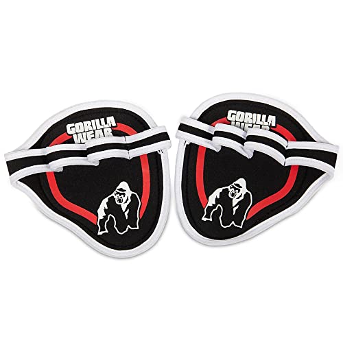 Gorilla Wear Palm Grip Pads - schwarz/rot - Bodybuilding und Fitness Accessorire von Gorilla Wear