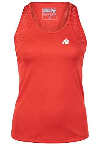 Gorilla Wear - Seattle Tank Top - Rot - Bodybuilding Sport Alltag Freizeit mit Logo Aufdruck leicht und bequem für optimale Bewegung aus Polyester, M von Gorilla Wear