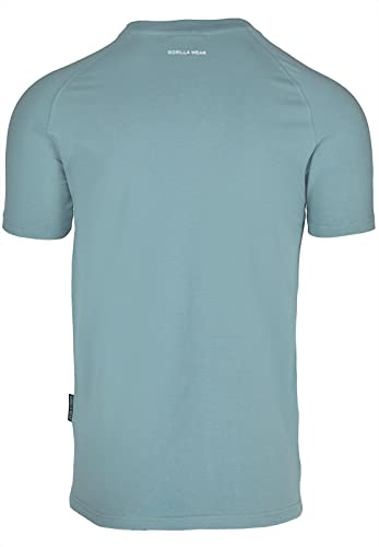 Gorilla Wear - Tulsa T-Shirt - Blau - Bodybuilding Sport Alltag Freizeit mit Logo Aufdruck leicht und bequem für optimale Bewegung aus Baumwolle, 4XL von Gorilla Wear