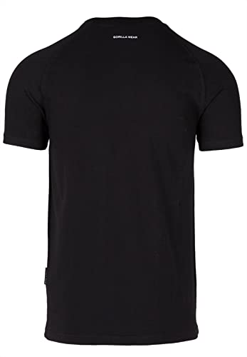 Gorilla Wear - Tulsa T-Shirt - Schwarz - Bodybuilding Sport Alltag Freizeit mit Logo Aufdruck leicht und bequem für optimale Bewegung aus Baumwolle, XL von Gorilla Wear
