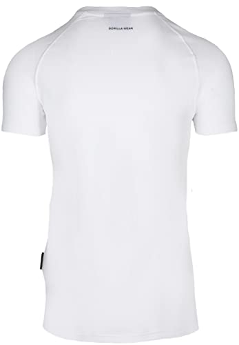 Gorilla Wear - Tulsa T-Shirt - Weiß - Bodybuilding Sport Alltag Freizeit mit Logo Aufdruck leicht und bequem für optimale Bewegung aus Baumwolle, M von Gorilla Wear