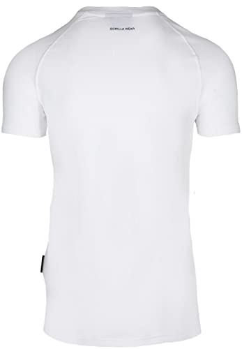 Gorilla Wear - Tulsa T-Shirt - Weiß - Bodybuilding Sport Alltag Freizeit mit Logo Aufdruck leicht und bequem für optimale Bewegung aus Baumwolle, XXL Gorilla Wear - Tulsa T-Shirt - Weiß - Bodybuilding Sport Alltag Freizeit mit Logo Aufdruck leicht und bequem für optimale Bewegung aus Baumwolle, XXL von Gorilla Wear