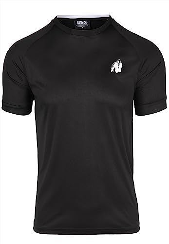 Gorilla Wear - Valdosta T-Shirt - Schwarz - Bodybuilding Sport Alltag Freizeit mit Logo Aufdruck leicht und bequem für optimale Bewegung aus Polyester Baumwolle, 4XL von Gorilla Wear