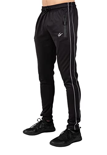 Gorilla Wear Wenden Track Pants - schwarz/weiß - Jogginghose Jogger aus Polyester Elasthan mit Logo zum Sport Alltag Freizeit Training Workout Enge Passform starker Halt, XXL von Gorilla Wear