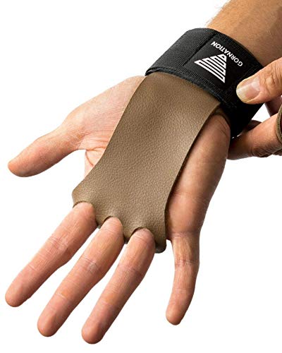 GORNATION Fitness-Handschuhe - Premium Leder-Grips mit Handgelenkstütze für Herren & Damen - Sporthandschuhe für Calisthenics, Kraftsport, Gym - L von GORNATION