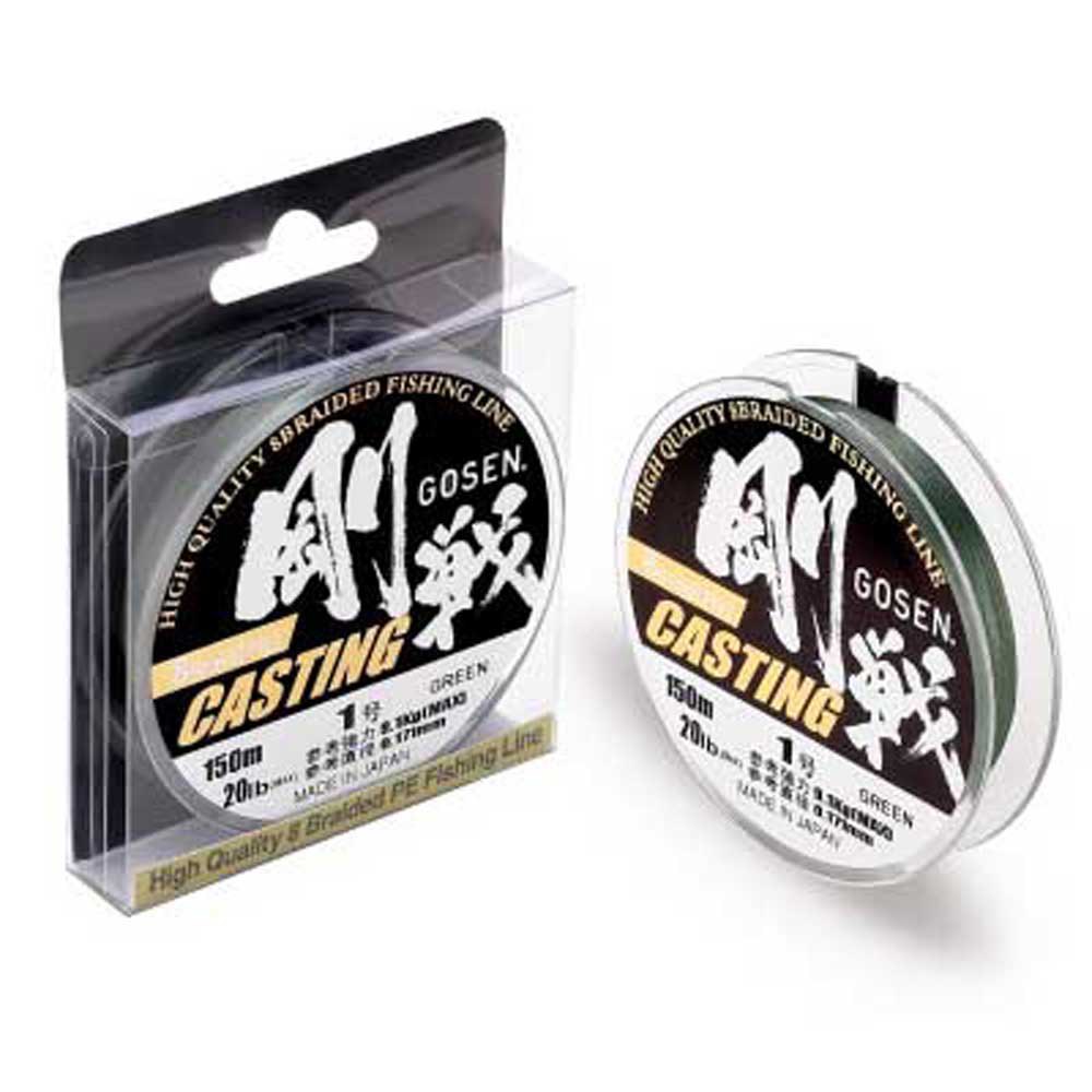 Gosen W8 Casting Braided Line 150 M Grün 0.216 mm von Gosen