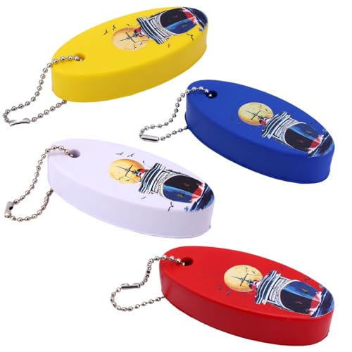 Gosknor 4 STK Schwimmender Bootsschlüssel Schlüsselanhänger, Hohe Sichtbarkeit Wasserdichter Schwimmender Boots Schlüsselanhänger Segelschiff Verlustprävention zum Angeln Surfen Rafting Wasserski Gosknor 4 STK Schwimmender Bootsschlüssel Schlüsselanhänger, Hohe Sichtbarkeit Wasserdichter Schwimmender Boots Schlüsselanhänger Segelschiff Verlustprävention zum Angeln Surfen Rafting Wasserski von Gosknor