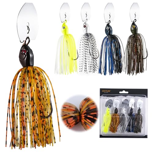 Goture 5 Stück Angeln Spinnerbaits Köder Bladed Jigs Spinnköder Mix Farbe Kit Spinner Angeln 14g für Süßwasser Salzwasser Barsch Forelle Hecht Zander Goture 5 Stück Angeln Spinnerbaits Köder Bladed Jigs Spinnköder Mix Farbe Kit Spinner Angeln 14g für Süßwasser Salzwasser Barsch Forelle Hecht Zander von Goture