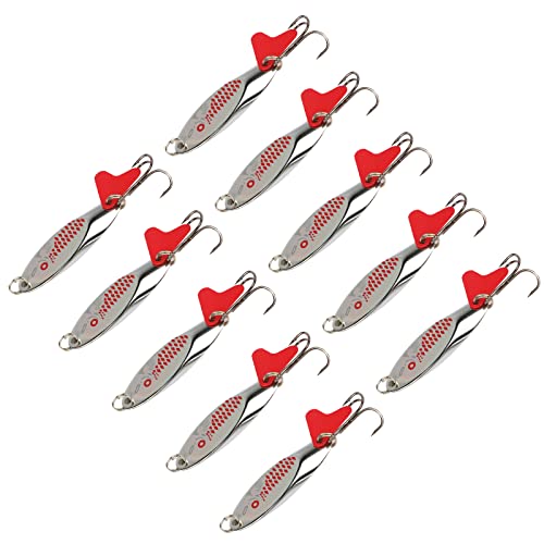 Goture Long Distance Cast Metal Angelköder,Kunstköder Set mit Haken,Angeln Löffel für Trout Pike Bass Crappie,10 Stück Packung Goture Long Distance Cast Metal Angelköder,Kunstköder Set mit Haken,Angeln Löffel für Trout Pike Bass Crappie,10 Stück Packung von Goture