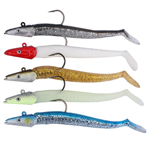 Goture Weiche Angelköder, Jigköpfe, Salzwasser- und Süßwasser-Minnow-Angelköder, T-Schwanz mit Jigkopf, Angelköder, Swim-Shad-Köder zum Barschangeln Goture Weiche Angelköder, Jigköpfe, Salzwasser- und Süßwasser-Minnow-Angelköder, T-Schwanz mit Jigkopf, Angelköder, Swim-Shad-Köder zum Barschangeln von Goture