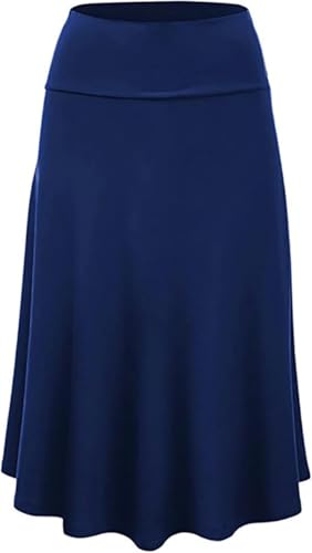 Graceyo Damen Rock Lange Elastischer Strertchy Maxi Rock Einfarbig Täglich Midirock A Linie Faltenrock Elegant Röcke Freizeitrock Damen Hohe Taille Retro Swing Rock Casual Skirt, #Blau, 3XL Graceyo Damen Rock Lange Elastischer Strertchy Maxi Rock Einfarbig Täglich Midirock A Linie Faltenrock Elegant Röcke Freizeitrock Damen Hohe Taille Retro Swing Rock Casual Skirt, #Blau, 3XL von Graceyo