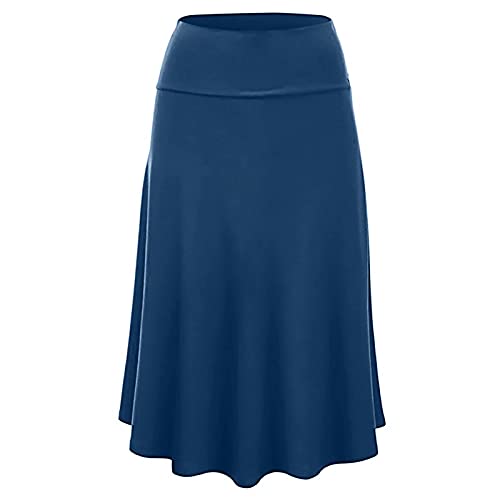 Graceyo Damen Rock Lange Elastischer Strertchy Maxi Rock Einfarbig Täglich Midirock A Linie Faltenrock Elegant Röcke Freizeitrock Damen Hohe Taille Retro Swing Rock Casual Skirt Graceyo Damen Rock Lange Elastischer Strertchy Maxi Rock Einfarbig Täglich Midirock A Linie Faltenrock Elegant Röcke Freizeitrock Damen Hohe Taille Retro Swing Rock Casual Skirt von Graceyo